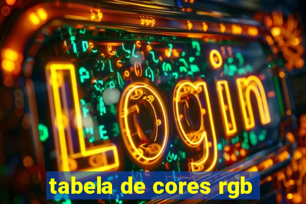 tabela de cores rgb