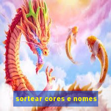 sortear cores e nomes