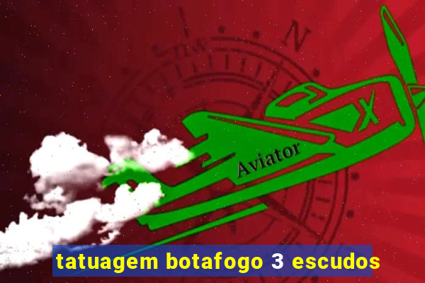 tatuagem botafogo 3 escudos