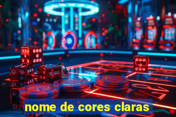 nome de cores claras